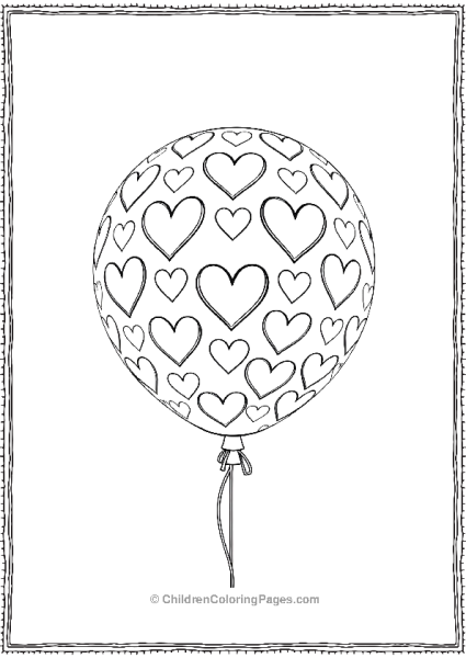 Heart Pattern Balloon Scaled Free PDF Printable