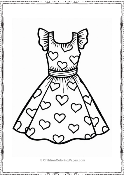 Heart Pattern Dress Design Free PDF Printable