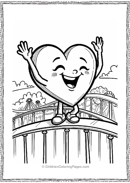 Heart Riding A Roller Coaster Free PDF Printable