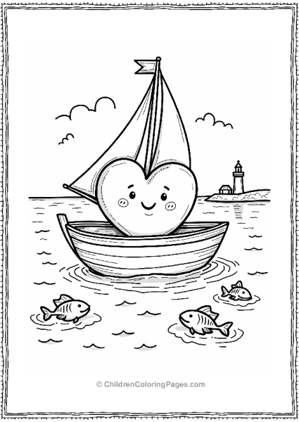 Heart Sailing In A Calm Sea Free PDF Printable