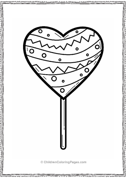 Heart Shaped Lollipop Design Free PDF Printable