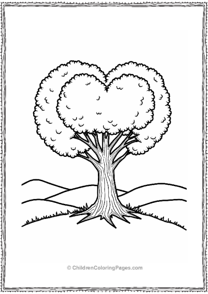 Heart Shaped Tree Landscape Free PDF Printable