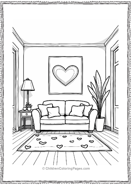 Heart Shaped Wall Art In Living Room Free PDF Printable