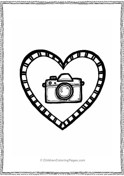 Heart With A Camera Free PDF Printable