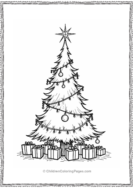 Home Alone Christmas Tree Coloring Page Free PDF Printable