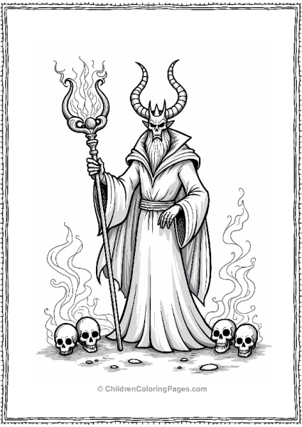 Horned King With His Staff Free PDF Printable