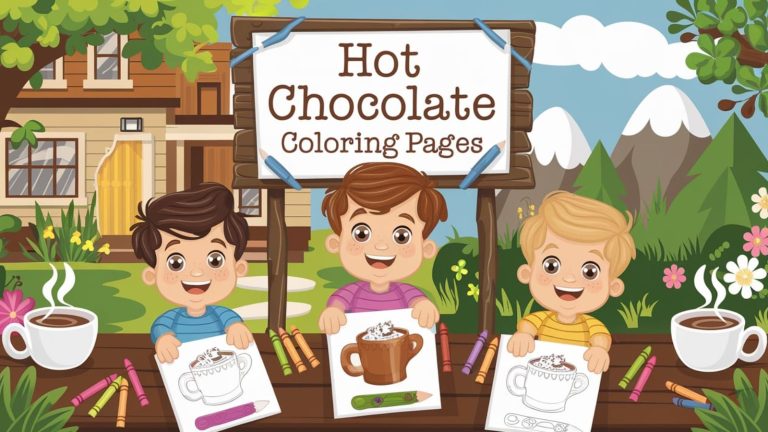 Hot Chocolate Coloring Pages