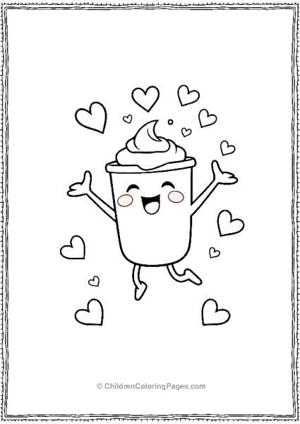 Hot Chocolate Laughing And Jumping Free PDF Printable