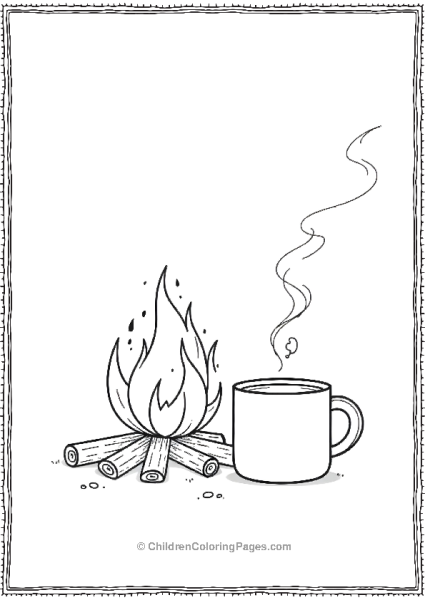 Hot Chocolate On A Campsite Free PDF Printable