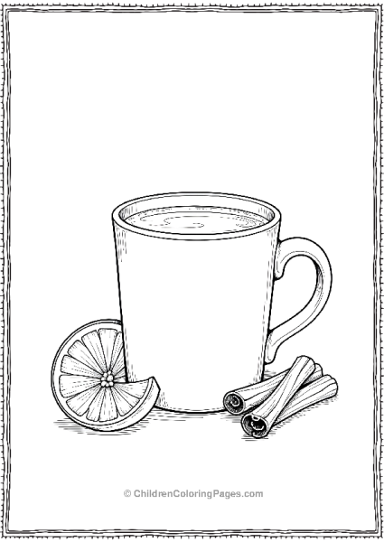 Hot Chocolate Surrounded By Oranges Free PDF Printable