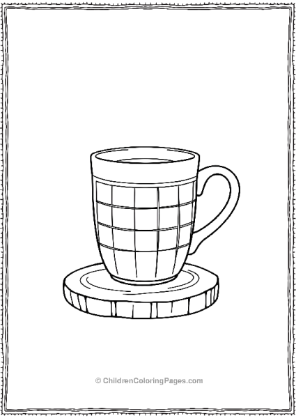 Hot Chocolate With Check Pattern Free PDF Printable