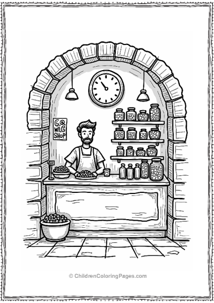 Italian Candy Shop Illustration Free PDF Printable