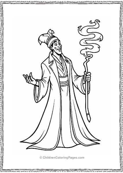 Jafar With His Snake Staff Free PDF Printable