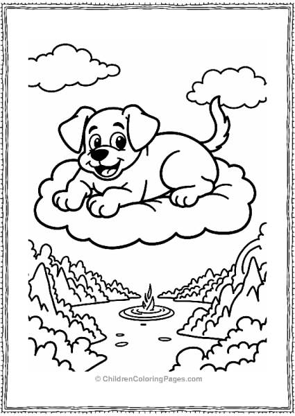 Jake The Dog On A Cloud Free PDF Printable