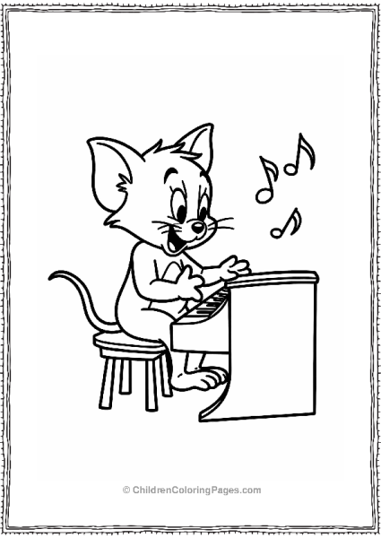 Tom Playing Piano Free PDF Printable