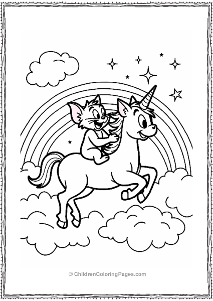 Tom Riding A Unicorn Free PDF Printable