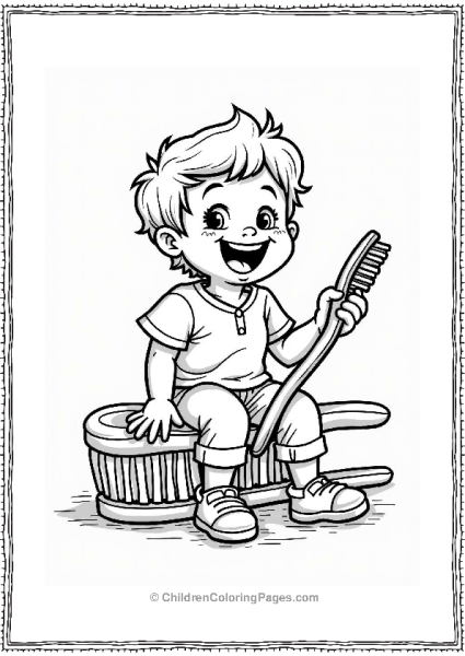 Joyful Child Celebrating Dental Hygiene Free PDF Printable