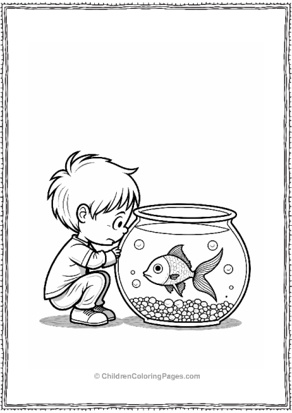 Cartoon Kevin And His Goldfish Free PDF Printable