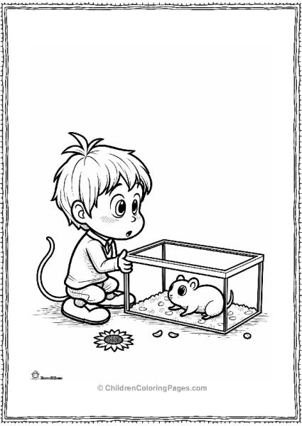 Cartoon Kevin And The Friendly Hamster Free PDF Printable