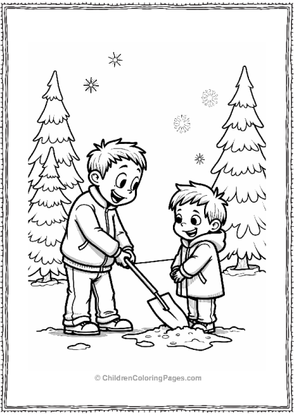 Kevin Helping The Neighbor In Winter Free PDF Printable