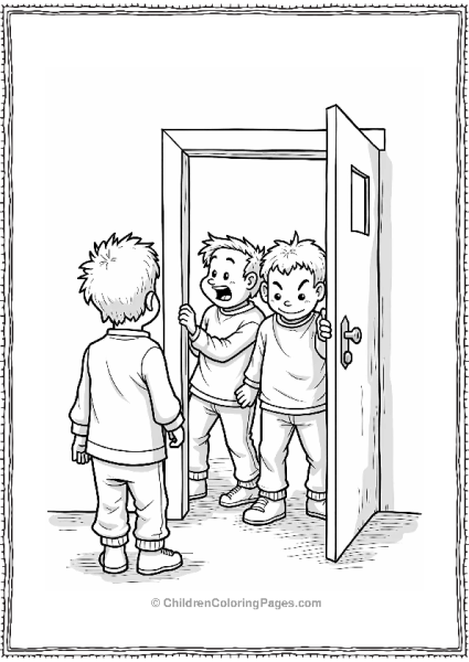 Cartoon Kevin Hiding From The Wet Bandits Free PDF Printable