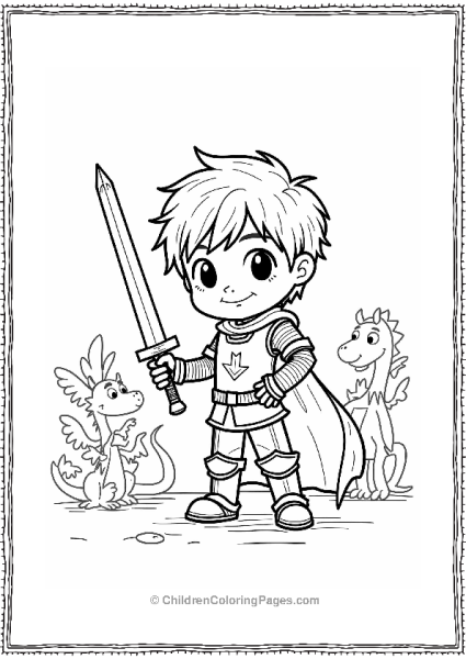 Cartoon Kevin The Brave Knight Free PDF Printable