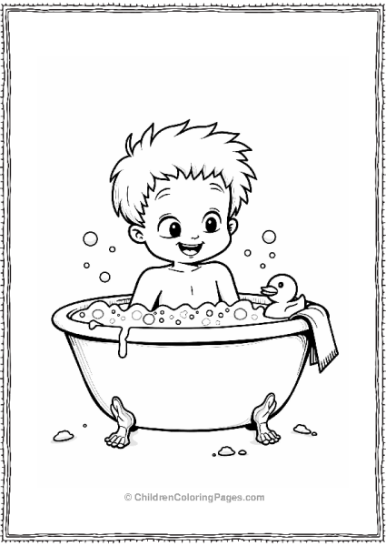 Cartoon Kevin’s Bubble Bath Moment Free PDF Printable