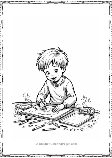 Cartoon Kevin’s Craft Mess In Home Alone Free PDF Printable