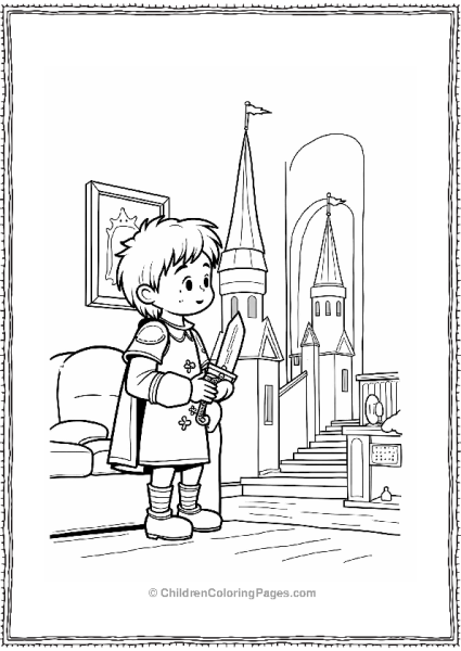 Cartoon Kevin’s Daydream In A Castle Free PDF Printable