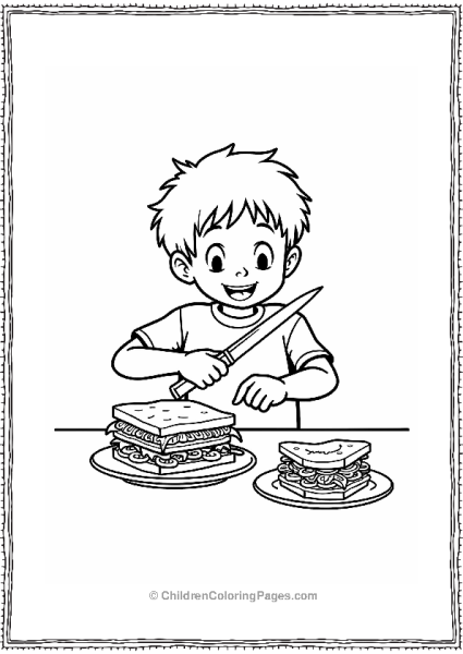 Cartoon Kevin’s Giant Sandwich Adventure Free PDF Printable