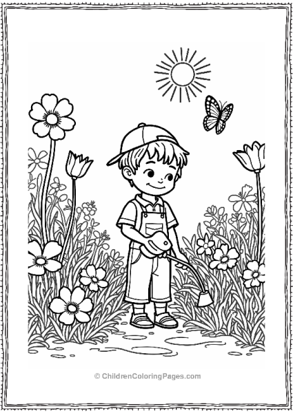 Cartoon Kevin’s Magical Garden Adventure Free PDF Printable