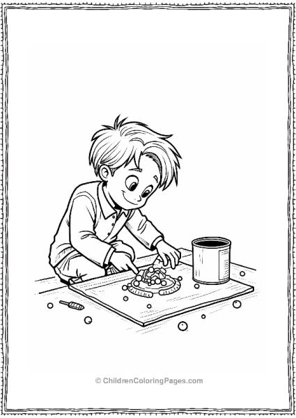 Cartoon Kevin’s Trap Preparation Scene Free PDF Printable