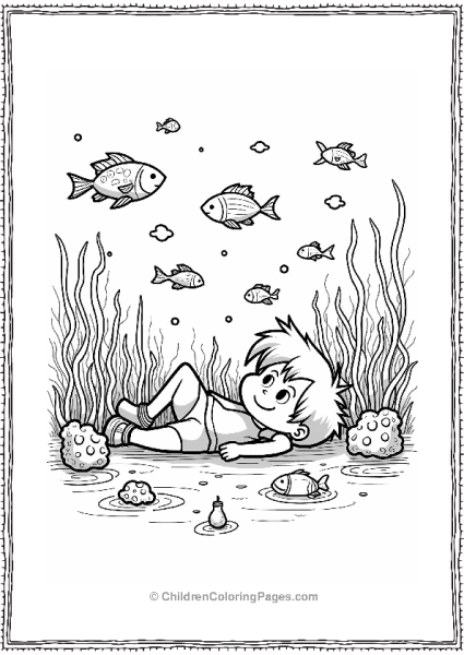 Cartoon Kevin’s Underwater Daydream Free PDF Printable