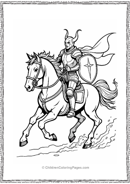 Knight Charging At Maleficent Free PDF Printable