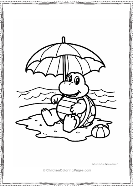 Koopa Troopa Beach Scene Free PDF Printable