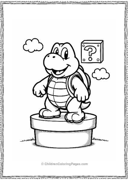 Koopa Troopa On A Platform Free PDF Printable