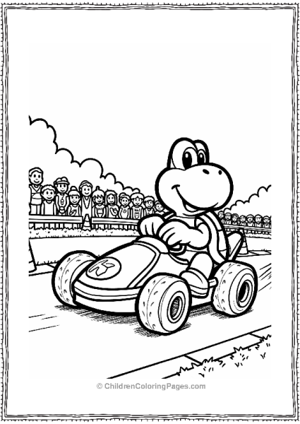 Koopa Troopa Racing On The Track Free PDF Printable