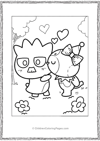 Kuromi And Friend Kissing In The Park Free PDF Printable