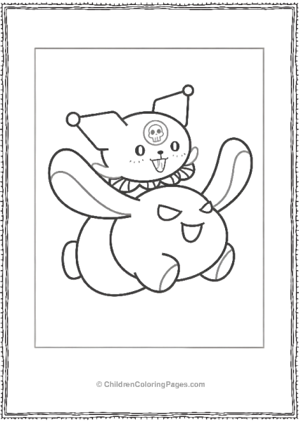 Kuromi And My Melody Coloring Page Free PDF Printable