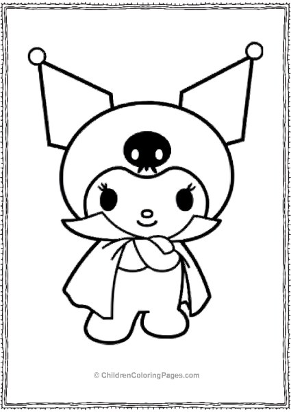 Kuromi In A Halloween Costume Free PDF Printable