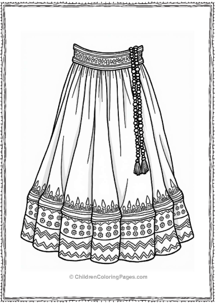 Layered Skirt With Beads Free PDF Printable