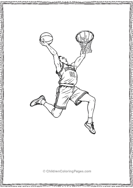 Legendary Basketball Player Midair Dunk Free PDF Printable