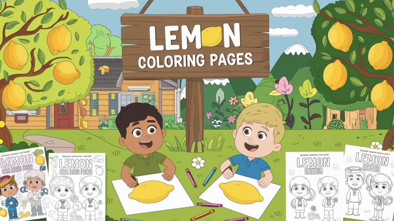 Lemon Coloring Pages – Free PDF Printables For Kids 🍋