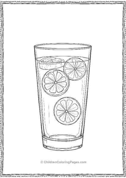 Lemon Slices Floating In A Glass Free PDF Printable