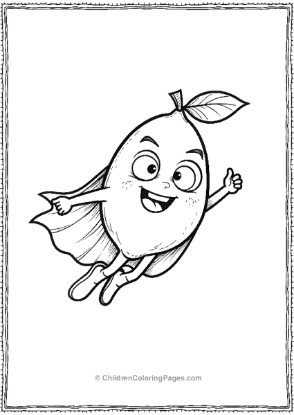 Lemon Super Hero Free PDF Printable