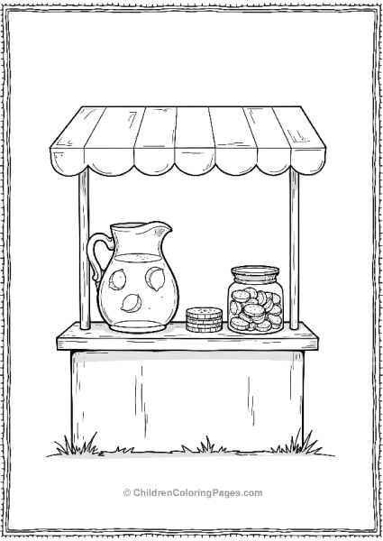 Lemonade Pitcher On A Stall Free PDF Printable