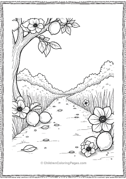 Lemons On A Path Free PDF Printable