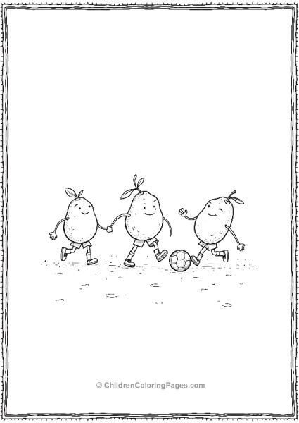 Lemons Playing Soccer Free PDF Printable