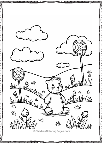 Lollipop Dreamland With Candy Clouds Free PDF Printable