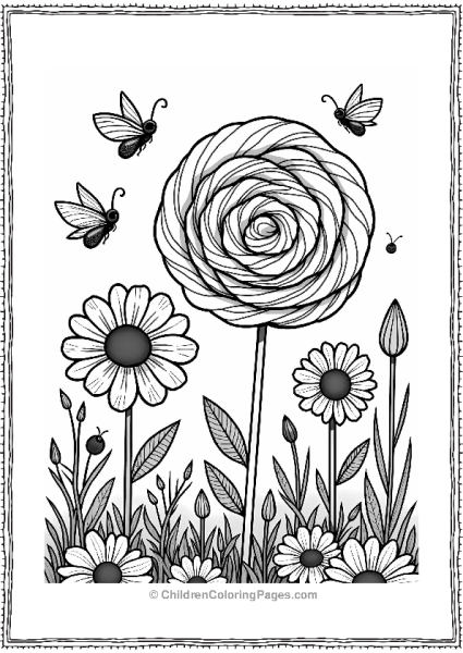 Lollipop Garden With Friendly Insects Free PDF Printable